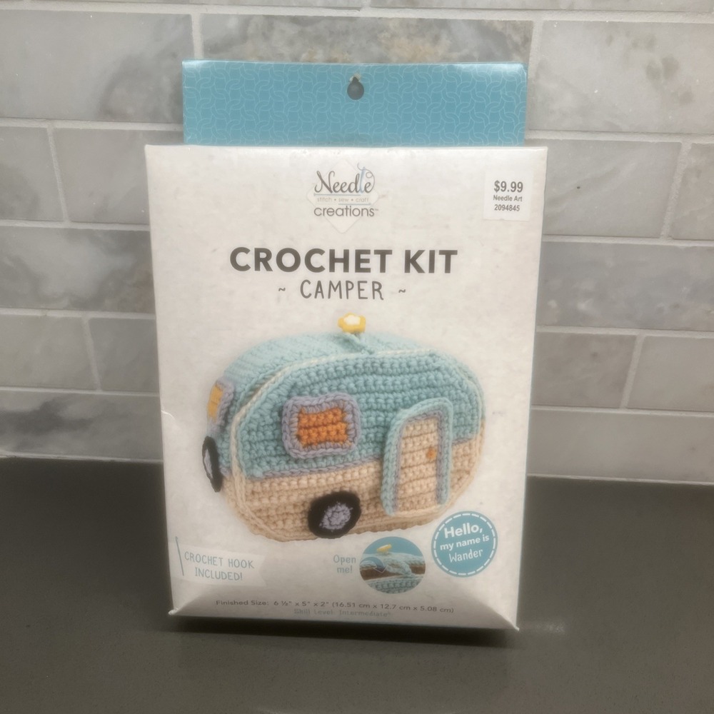 NEW-Needle Creations Crochet Kit Camper RV Living Arts & Crafts